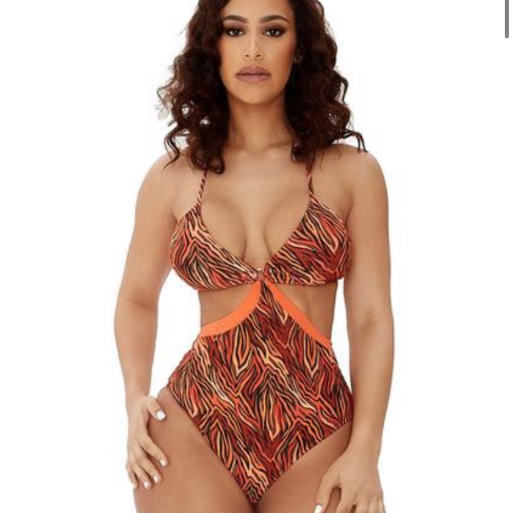 Multi-zebra print Swimsuit